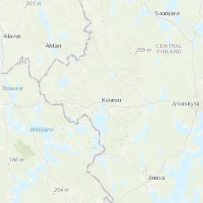 Map showing location of Keuruu (62.266670, 24.700000)