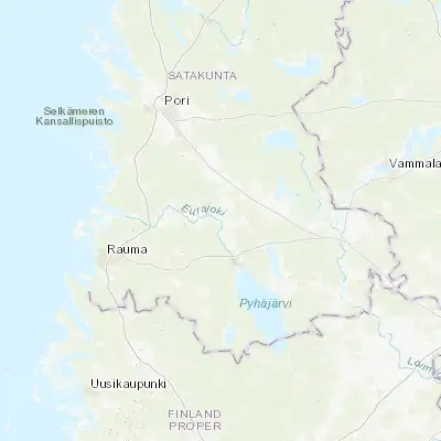 Map showing location of Kiukainen (61.216670, 22.083330)