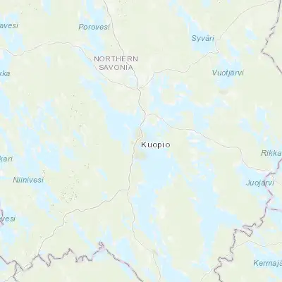 Map showing location of Kuopio (62.892380, 27.677030)