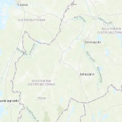 Map showing location of Kurikka (62.616670, 22.416670)