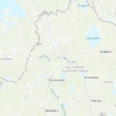 Map showing location of Lapua (62.969270, 23.008800)