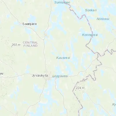 Map showing location of Laukaa (62.414070, 25.951940)