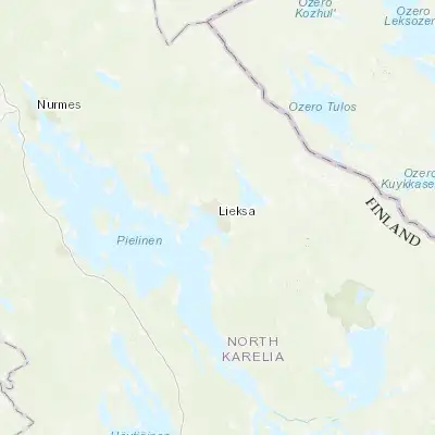 Map showing location of Lieksa (63.316670, 30.016670)