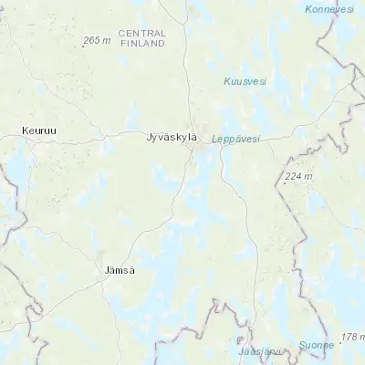 Map showing location of Muurame (62.133330, 25.666670)