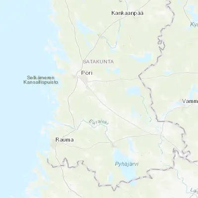 Map showing location of Nakkila (61.366670, 22.000000)