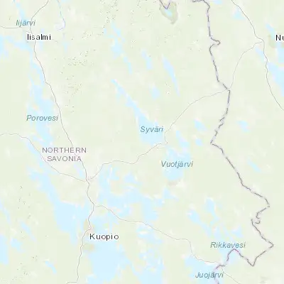 Map showing location of Nilsiä (63.207460, 28.082220)
