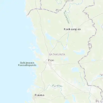 Map showing location of Noormarkku (61.592740, 21.868460)