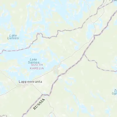 Map showing location of Ruokolahti (61.283330, 28.833330)