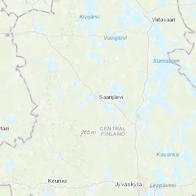 Map showing location of Saarijärvi (62.704860, 25.253960)