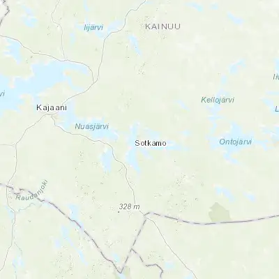 Map showing location of Sotkamo (64.133330, 28.416670)