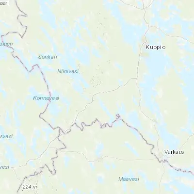 Map showing location of Suonenjoki (62.616670, 27.133330)