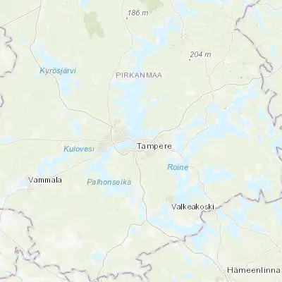 Map showing location of Tampere (61.499110, 23.787120)