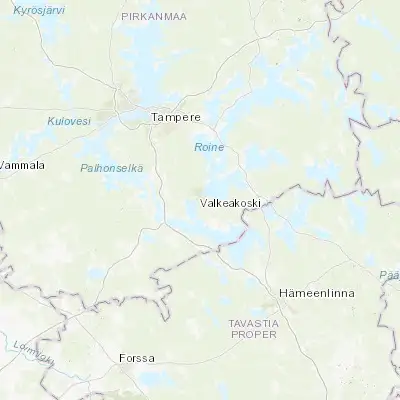 Map showing location of Valkeakoski (61.264210, 24.031220)
