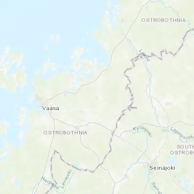 Map showing location of Vörå (63.136070, 22.252230)