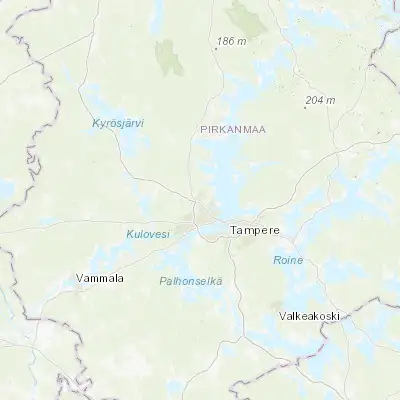 Map showing location of Ylöjärvi (61.556320, 23.596060)