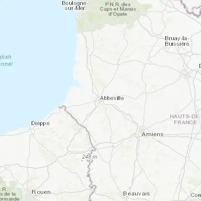 Map showing location of Abbeville (50.105210, 1.835470)