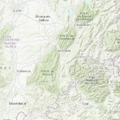 Map showing location of Allières-et-Risset (45.099340, 5.679240)