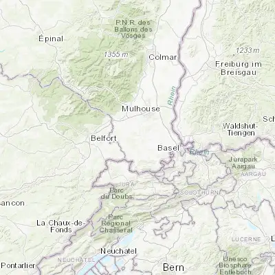 Map showing location of Altkirch (47.624170, 7.239540)