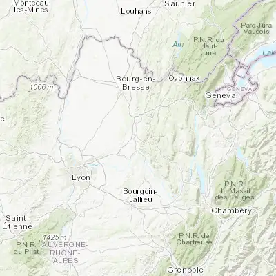 Map showing location of Ambérieu-en-Bugey (45.959320, 5.351600)
