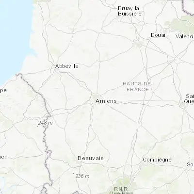 Map showing location of Amiens (49.900000, 2.300000)