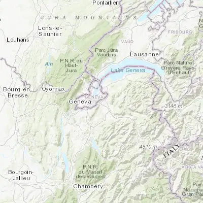 Map showing location of Annemasse (46.194390, 6.237750)