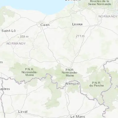 Map showing location of Argentan (48.744410, -0.020230)