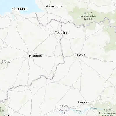 Map showing location of Argentré-du-Plessis (48.056970, -1.146010)
