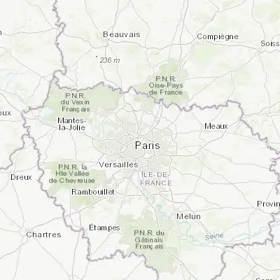Map showing location of Aubervilliers (48.916670, 2.383330)
