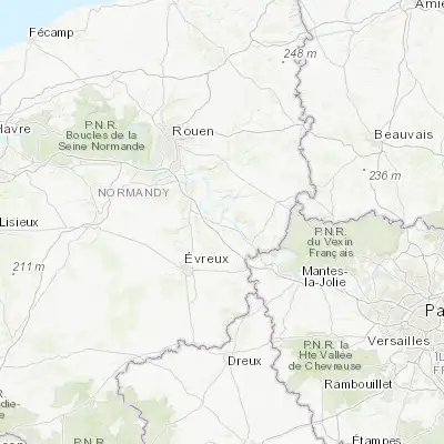 Map showing location of Aubevoye (49.170970, 1.335370)