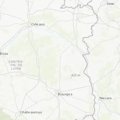 Map showing location of Aubigny-sur-Nère (47.488190, 2.438950)