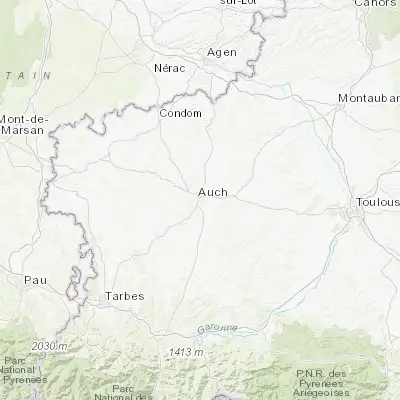 Map showing location of Auch (43.645610, 0.588560)