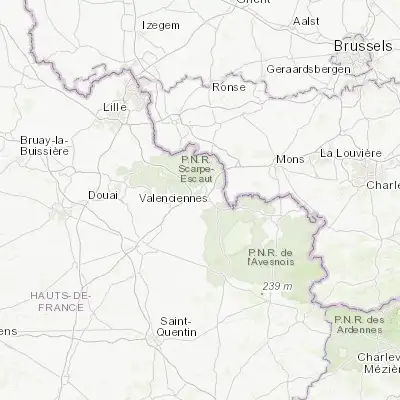 Map showing location of Aulnoy-lez-Valenciennes (50.333330, 3.533330)