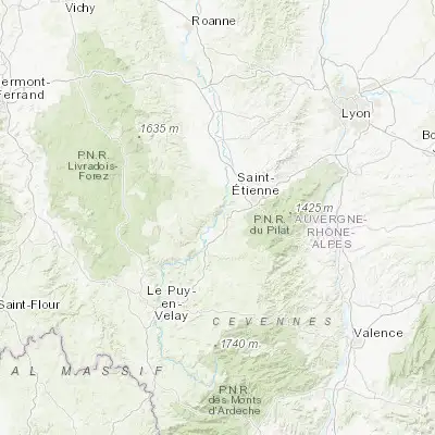 Map showing location of Aurec-sur-Loire (45.369080, 4.201610)