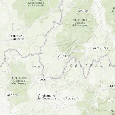 Map showing location of Aurillac (44.925390, 2.439830)
