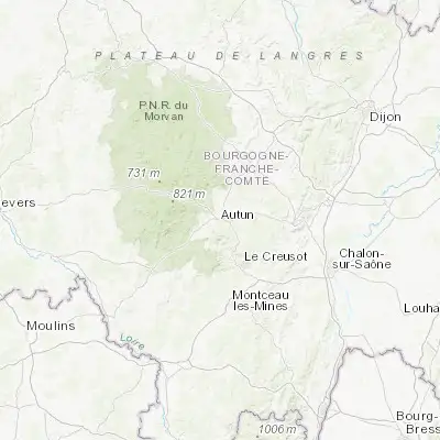 Map showing location of Autun (46.951040, 4.298690)