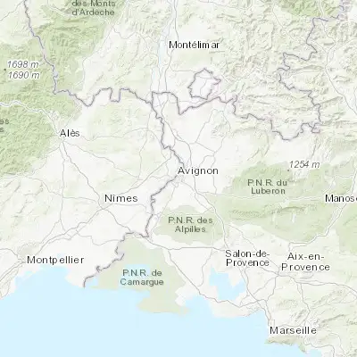 Map showing location of Avignon (43.948340, 4.808920)