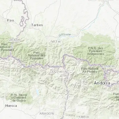 Map showing location of Bagnères-de-Luchon (42.790790, 0.593410)