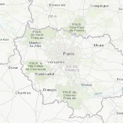 Map showing location of Bagneux (48.795650, 2.307960)
