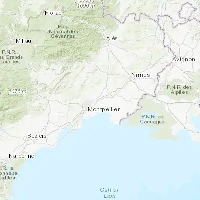 Map showing location of Baillargues (43.661260, 4.012830)