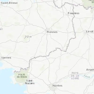 Map showing location of Bain-de-Bretagne (47.846870, -1.685790)