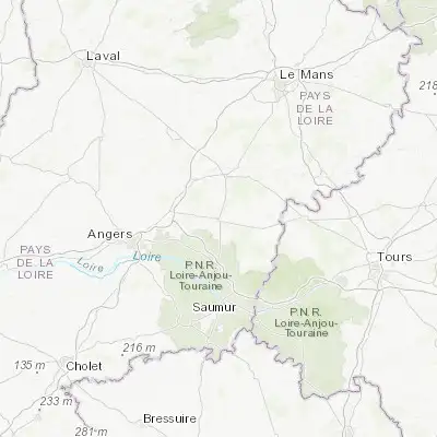 Map showing location of Baugé-en-Anjou (47.544470, -0.106530)