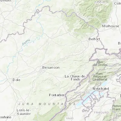 Map showing location of Baume-les-Dames (47.352950, 6.361170)