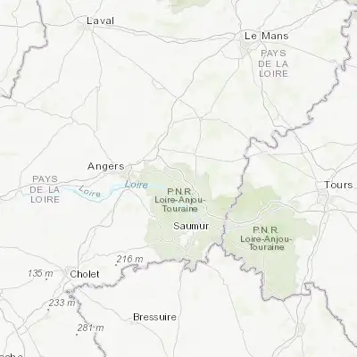 Map showing location of Beaufort-en-Vallée (47.440060, -0.216550)