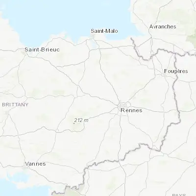 Map showing location of Bédée (48.179990, -1.944690)