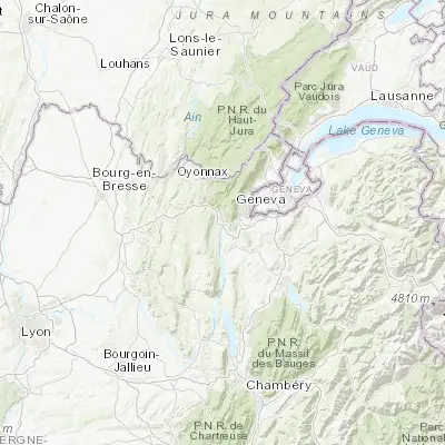 Map showing location of Bellegarde-sur-Valserine (46.107870, 5.824210)