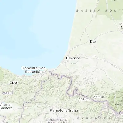 Map showing location of Biarritz (43.480550, -1.556840)