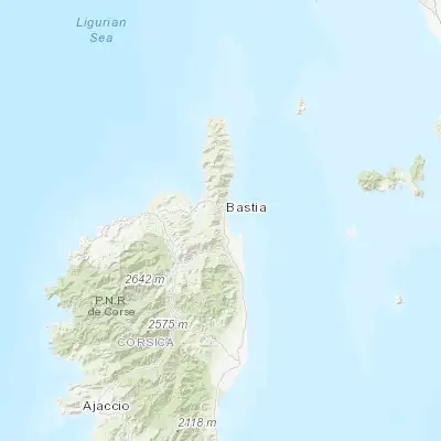 Map showing location of Biguglia (42.626920, 9.420180)