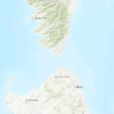 Map showing location of Bonifacio (41.387230, 9.156670)