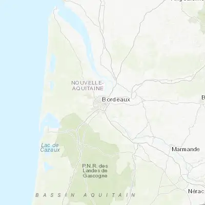 Map showing location of Bordeaux (44.840440, -0.580500)