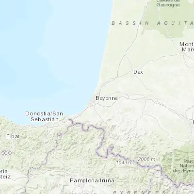 Map showing location of Boucau (43.527700, -1.465560)